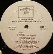 LP - Grieg - Sonatas For Violin & Piano In F & C Minor