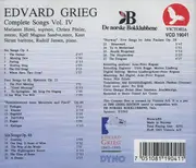 CD - Edvard Grieg , Marianne Hirsti , Christa Pfeiler , Kjell Magnus Sandve , Knut Skram , Rudolf Jansen - Complete Songs Vol. IV