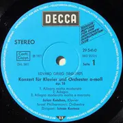 LP - Edvard Grieg , Robert Schumann , Julius Katchen , István Kertész , Israel Philharmonic Orchestra - Konzert Für Klavier Und Orchester A-Moll
