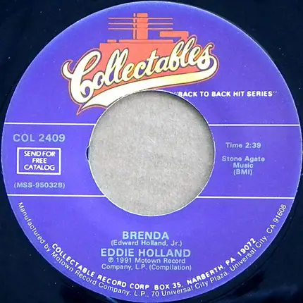 Edward Holland, Jr. - Leaving Here / Brenda