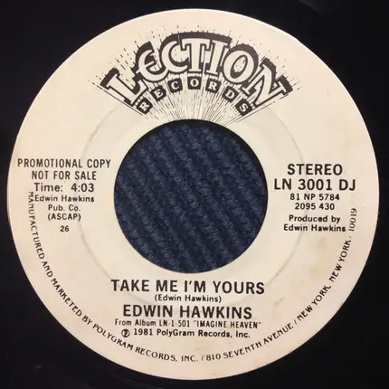 Edwin Hawkins - Take Me I'm Yours