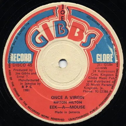 Eek-A-Mouse / Joe Gibbs & The Professionals - Once A Virgin / Modelling Queen