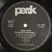 LP - Ekkes Frank - Als Geheilt Entsprungen... - Insert