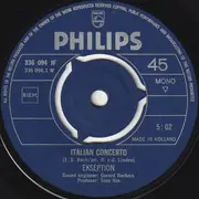 7inch Vinyl Single - Ekseption - Italian Concerto / Feelings - Mono