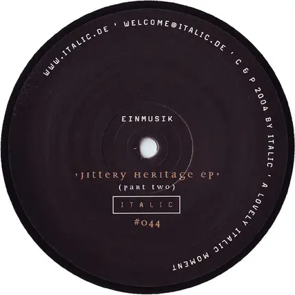 Einmusik - Jittery Heritage EP (Part Two)