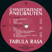 LP - Einstürzende Neubauten - Tabula Rasa - 1st German Press Gatefold Cover