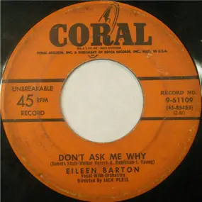 Eileen Barton - Don't Ask Me Why / Away Up There