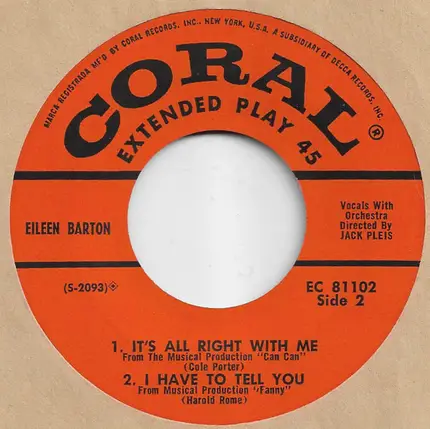 Eileen Barton - On Broadway