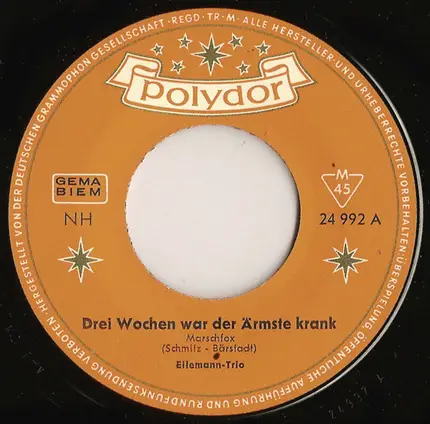 Eilemann-Trio - Drei Wochen War Der Ärmste Krank - Jetzt Säuft Er Wieder...