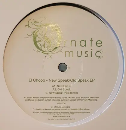 El Choop - New Speak / Old Speak EP