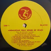 LP - El Niño De Almaden , Mario Escudero , Carlos Ramos , Anita Ramos - Andalucian Folk Songs Of Spain