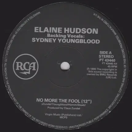 Elaine Hudson - No More The Fool