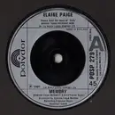 7'' - Elaine Paige - Memory - Silver Injection Labels