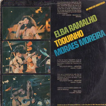 Elba Ramalho / Toquinho / Moraes Moreira - Brasil Night - Ao Vivo Em Montreux