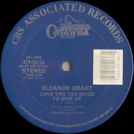 Eleanor Grant - Love You Too Much To Give Up / Don't Stop (Til You Get Enough)