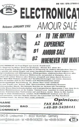 Electronicat - Amour Sale