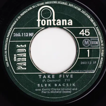 Elek Bacsik - Take Five