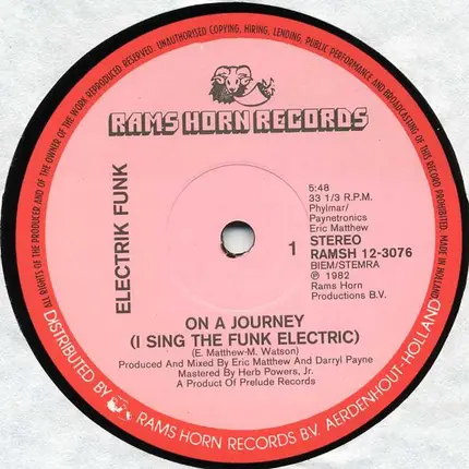 Electrik Funk - On A Journey (I Sing The Funk Electric)