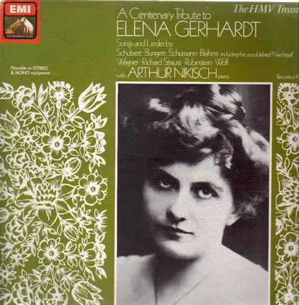 Elena Gerhardt, Arthur Kirsch - A Centenary Tribute to Elena Gerhardt