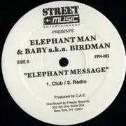 12inch Vinyl Single - Elephant Man & Baby aka Birdman , Jigsy King / Mega Banton - Elephant Message