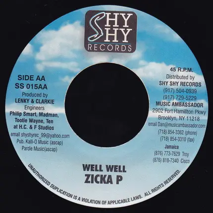 Elephant Man / Zicka P - You Own Di Man / Well Well