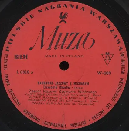 Elizabeth Charles - Śpiew, Zespół Jazzowy Zygmunta Wicharego - Karnawał Jazzowy Z Wicharym