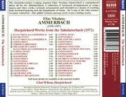 CD - Elias Nikolaus Ammerbach - Glen Wilson - Harpsichord Works From The Tabulaturbuch (1571)
