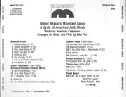 CD - Eliot Fisk , Paula Robison - Mountain Songs: A Cycle Of American Folk Music