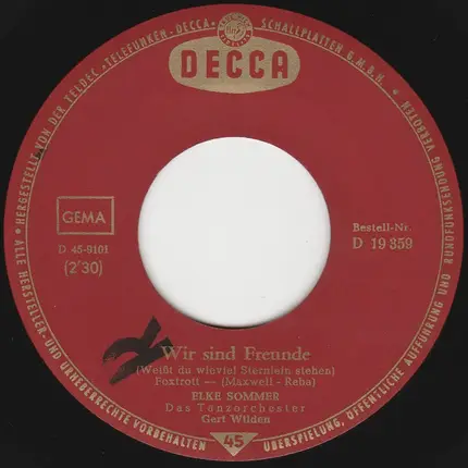 Elke Sommer - Wir Sind Freunde / Darling