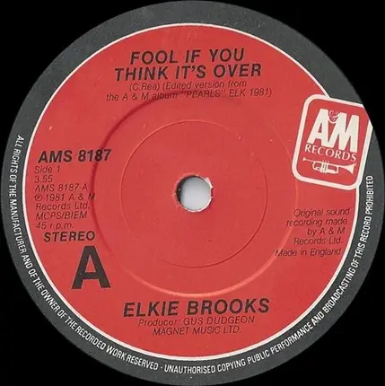 Elkie Brooks - Fool If You Think It's Over