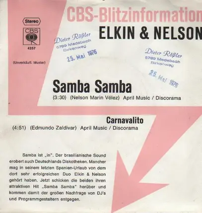 Elkin & Nelson - Samba Samba