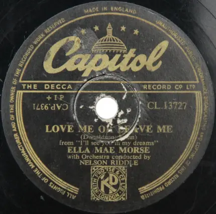 Ella Mae Morse - Blacksmith Blues / Love Me Or Leave Me