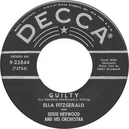 Ella Fitzgerald And Eddie Heywood And His Orchestra - Sentimental Journey / Guilty