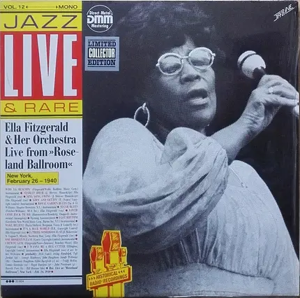 Ella Fitzgerald And Her Famous Orchestra - Jazz Live & Rare Vol. 12 Ella Fitzgerald & Her Orchestra Live From Roseland Ballroom