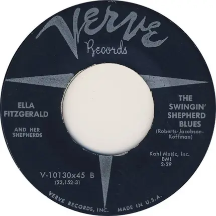 Ella Fitzgerald And Her Famous Orchestra - Teach Me How To Cry / The Swingin' Shepherd Blues