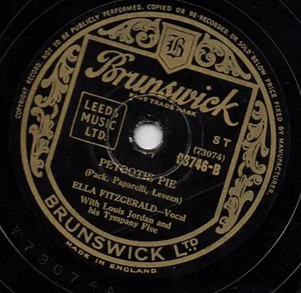 Ella Fitzgerald - Stone Cold Dead In The Market / Petootie Pie