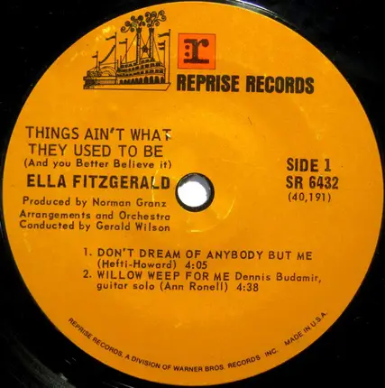 Ella Fitzgerald - Things Ain't What They Used To Be (And You Better Believe It)