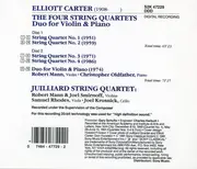 Double CD - Elliott Carter - Juilliard String Quartet , Christopher Oldfather - The Four String Quartets / Duo For Violin & Piano