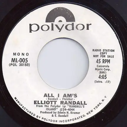 Elliott Randall - All I Am's