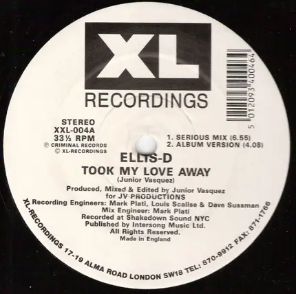 Ellis-D - Took My Love Away
