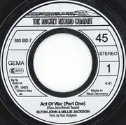 7inch Vinyl Single - Elton John & Millie Jackson - Act Of War