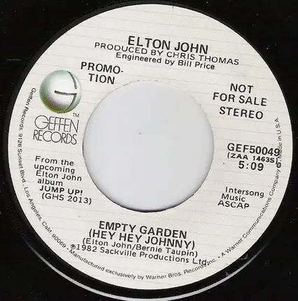Elton John - Empty Garden
