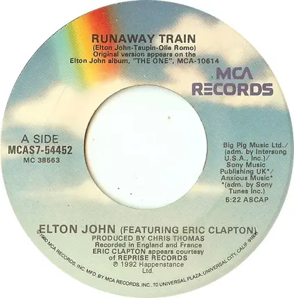 Elton John Featuring Eric Clapton - Runaway Train
