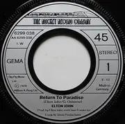 7inch Vinyl Single - Elton John - Return To Paradise