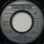 7'' - Elton John Et France Gall - Les Aveux / Donner Pour Donner