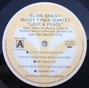 LP - Elvin Jones McCoy Tyner Quintet - Love & Peace - + OBI + Insert