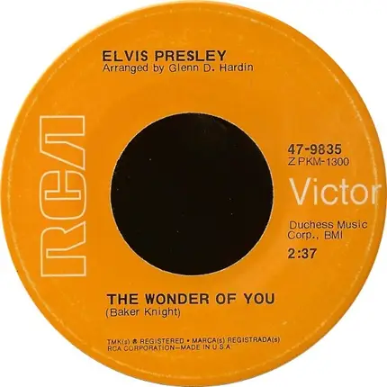 Elvis Presley - The Wonder Of You