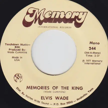 Elvis Wade - Memories Of The King