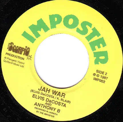 Elvis DaCosta And Anthony B - War / Jah War