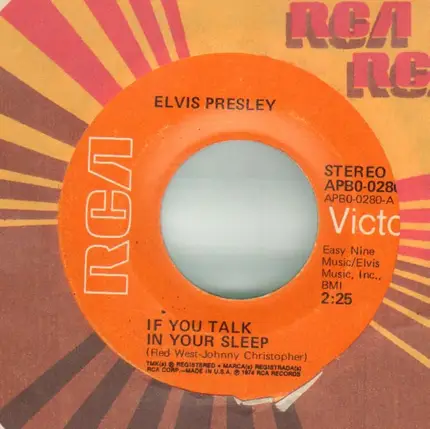 Elvis Presley - If You Talk In Your Sleep